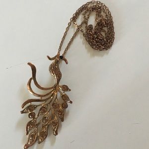 Vintage peacock necklace